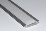 Алюминиевый профиль 31*6мм, L-2м с прозрачныым экраном, с заглуш и крепеж для лент шириной до 20мм