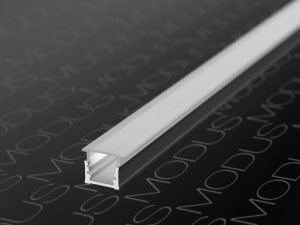 Профиль MODUS для LED LD02, СЕРЕБРО 13*8 врезной для светодиодной ленты 3м.