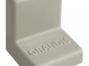 Уголок Грандис малый пластиковый серый 20х20