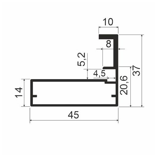 MZ 013-01 (ЧЕРНЫЙ БРАШ A25) Профиль ИНТЕГРИРОВАННЫЙ , 2,85 м MZ 013-01 (ЧЕРНЫЙ БРАШ A25) Профиль ИНТЕГРИРОВАННЫЙ , 2,85 м