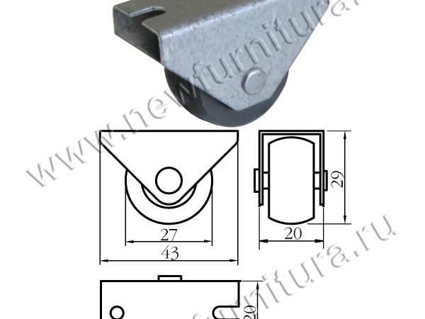 Ролик прямоходный мебельный