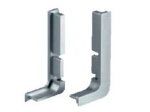 Заглушки к профилю GOLA "L" (левая/правая) Открытая, цвет: Белый