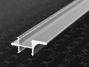 Мебельная ручка врезная С ПОДСВЕТКОЙ чёрный браш MODUS для верхних баз длина 4,0м