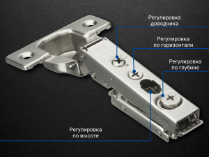 3D UNIHOPPER HUTTON с регулируемым доводчиком накладная с линейной планкой, 45 мм с дек.накладкой