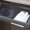Выдвижная корзина круп.сетка Mebax 800-420 (764х420х140) скрытого монтажа с доводчиком серый жемчуг