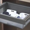 Выдвижная корзина мелк.сетка Mebax 700-420 (664х420х140) скрытого монтажа с доводчиком серый жемчуг